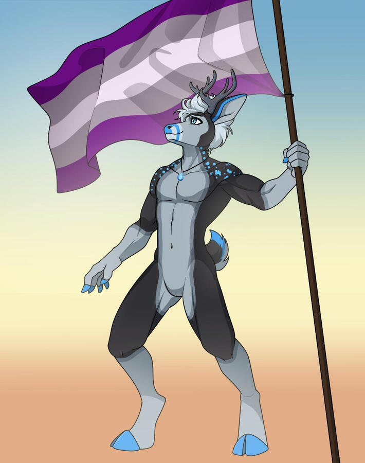 Kaisei with the greysexual flag for pride month by Robert Muller Kaisei with the greysexual flag for pride month by Robert Muller