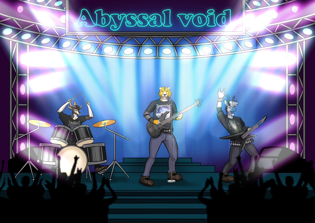Kaisei performing in the metal band Abyssal Void by Havertz Gallery Kaisei performing in the metal band Abyssal Void by Havertz Gallery